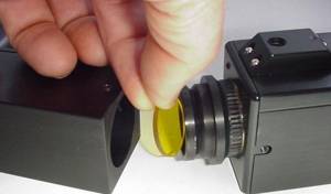 Fig 6a: blocking filter placed in C-mount